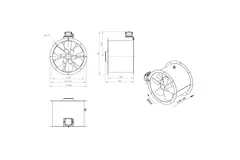 Ventilateur axial de 450 mm - AL 450 D4 02 CFG