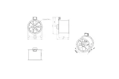Ventilateur axial de 450 mm pour gaz de combustion F400 - AL 450 D42U F4 02 CFG