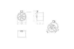 Ventilateur axial de 450 mm pour gaz de combustion F400 - AL 450 D4 F4 02 CFG