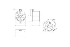 Ventilateur axial de 560 mm pour gaz de combustion F400 - AL 560 D4 F4 01 CFG