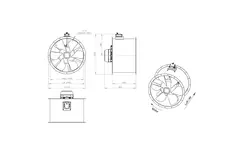 Ventilateur axial de 900 mm - AL 900 D84U 03 CFG