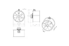 Ventilateur axial de 1000 mm - AL 1000 D84U 02 CFG