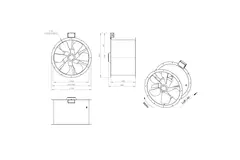 Ventilateur axial 630 mm F300- AL 630 D84U F3 02 CFG