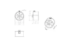 Ventilateur axial 1000 mm pour conduit de fumée F300- AL 1000 D84U F3 01 CFG