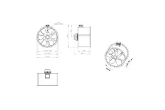 Ventilateur axial 1000 mm pour conduit de fumée F300- AL 1000 D84U F3 02 CFG