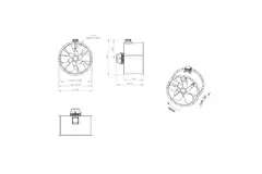 Ventilateur axial 1000 mm pour conduit de fumée F300- AL 1000 D84U F3 03 CFG