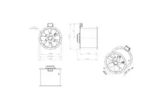 Ventilateur axial de 500 mm pour gaz de combustion F400 - AL 500 D2 F4 03 CFG