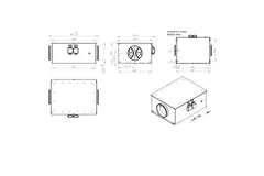 Ventilateur tubulaire 280 mm isolé à haut rendement énergétique - EM DUO 280 EC K 01