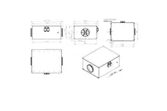 Ventilateur tubulaire 280 mm isolé à haut rendement énergétique - EM DUO 280 EC K 01