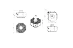 Ventilateur de toit vertical en métal - DVL 500 D4 RK 02