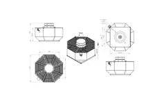 Ventilateur de toit vertical en métal - DVL 630 D4 RK 01