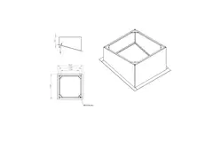 Bordure de toit inclinée pour DVN(I), DHA(P), DHN, DVA(P) 560,630 - DSF 560 16
