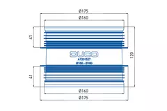 Raccord Duco avec caoutchouc D160-D160 (M/M)