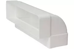 Coude vertical rectangulaire en plastique à 90° 220x90mm - KLV29-90