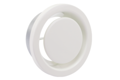Valve d'échappement de ventilation 160mm avec ressorts métalliques - EAV-C160 RAL9010