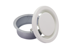 Valve d'échappement de ventilation 160mm avec ressorts métalliques - EAV-C160 RAL9010