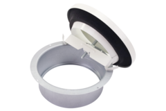 Valve d'échappement 80 mm avec ressorts métalliques - EAV-C80 RAL9010