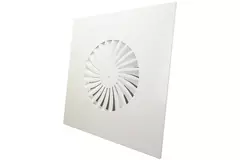 Diffuseur à jet hélicoïdal à ailettes fixes 400mm carré - SWS 400 RAL 9016