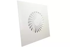 Diffuseur à jet hélicoïdal à ailettes fixes 400mm carré - SWS 400 RAL 9016