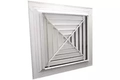 Diffuseur à fente avec distribution d'air à 4 voies MDCD4-225/370 - RAL9016