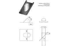 Bavette en plomb Thermoduct diamètre 150 mm - 45 degrés