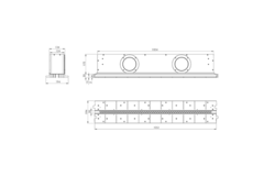 Diffuseur à fente sans cadre Ergovent 1050 mm avec diamètre de raccordement 125 mm - climatisation - 1 fente