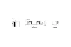 Grille Ergovent sans cadre 500 mm avec diamètre de raccordement 75 mm - standard