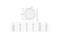 Grille de ventilation métal ronde 100 mm marron - MR100B - RAL8016