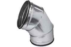 Coude spiralé rond 60° Ø 250 mm pour conduit rigide galvanisé