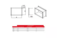 Connecteur rectangulaire flexible Maxivent M4004 horizontal - FC
