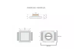 Ergovent bouche de ventilation sans cadre encastrable carrée 125 mm