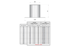 Passe-fil de toit pour tuyau de diamètre 450 mm toit plat INOX
