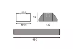 Barre de montage ClimaConnect en caoutchouc anti-vibrations 450 mm