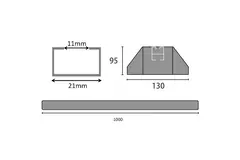 Barre de montage ClimaConnect en caoutchouc antivibratoire 1000 mm