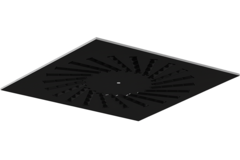 Diffuseur à jet hélicoïdal en acier avec déflecteurs réglables - 595x595 mm - RAL 9005