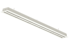 Diffuseur de ligne aluminium avec 1 feuille de motif réglable - 500 mm - RAL 9010