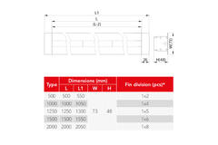 Diffuseur de ligne aluminium avec 1 feuille de motif réglable - 500 mm - RAL 9016