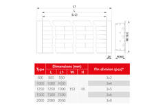 Diffuseur de ligne aluminium avec 3 lames orientables - 500 mm - RAL 9005