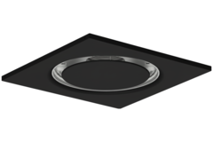 Diffuseur plafonnier rond en acier pour soufflage et extraction 595x595 mm - 160 mm - RAL 9005