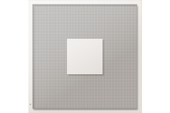 Grille de plafond perforée pour alimentation et extraction 595x595 mm – 125 mm – RAL 9010