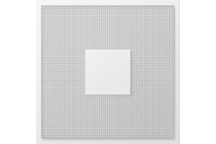 Diffuseur plafonnier perforé pour l'alimentation et l'évacuation 595x595 mm - 125 mm - RAL 9016
