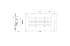 Grille à barreaux en aluminium - avec ressorts de friction - 400x100 mm - RAL 9005