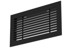 Grille à barreaux en aluminium - avec ressorts de friction - 400x100 mm - RAL 9005