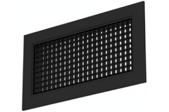 Grille murale en aluminium avec grille fixe - avec ressorts de friction - 800x200 mm - RAL 9005