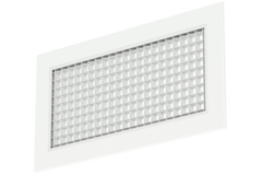Grille murale en aluminium avec grille fixe - avec ressorts de friction - 800x200 mm - RAL 9016