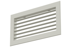 Grille murale simple réglable en aluminium - avec ressorts de friction - 600x300 mm - RAL 9010