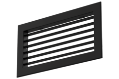 Grille murale simple réglable en aluminium - avec ressorts de friction - 600x300 mm - RAL 9005