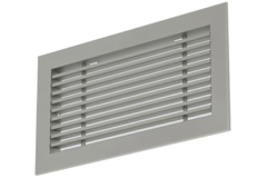 Grille à barreaux en aluminium - avec ressorts de friction - 400x100 mm - Aluminium anodisé
