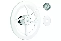 Ventilateur de salle de bain Solara avec radiateur - diamètre 100 mm - noir mat