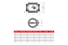 Rond CAV Régulateur à volume constant à double paroi diamètre 200 mm